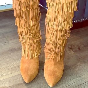 Steve Madden Tall Fringe Suede Boots